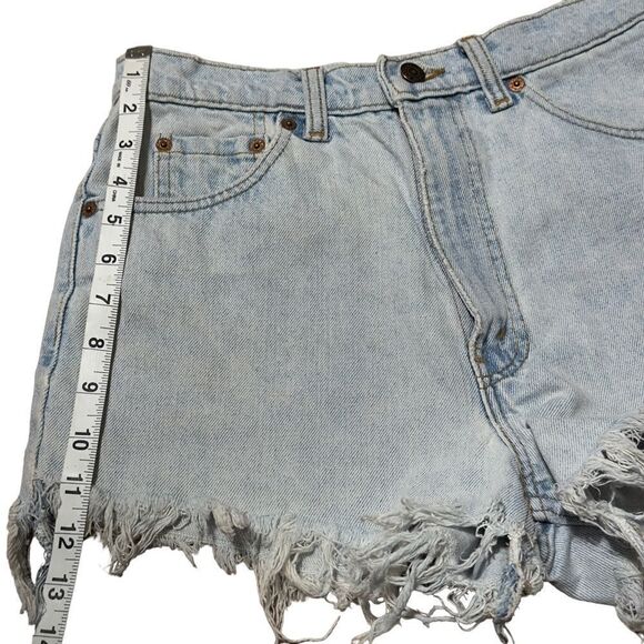Levi’s 531 Fringe Hem Light Wash Shorts Size 29 - Picture 13 of 16